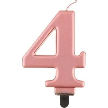 Dortová svíčka GD Svíčky dortové ROSEGOLD 4 BC MET