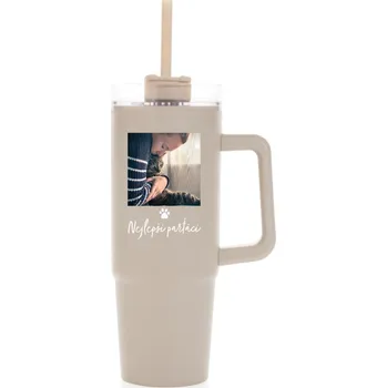 Termoska Personalizovaná termoska s průhledným víčkem - fotografie s mazlíčkem