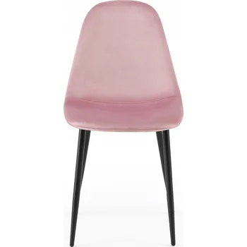Jídelní židle Moderní jídelní židle s měkkým sametovým čalouněním Růžová