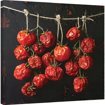 Obraz Obraz do kuchyně, restaurace, baru nebo jídelny, Závěsné červené rajčata 40x40