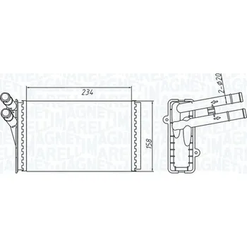 Výměník tepla Výměník tepla, vnitřní vytápění MAGNETI MARELLI 350218409000