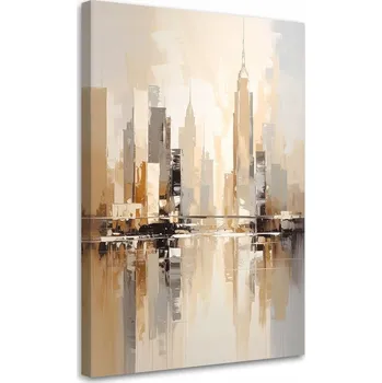 Obraz Obraz do obýváku jídelny, Abstraktní panorama města moderní 30x45