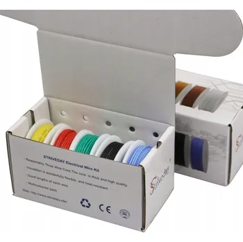 elektrický kabel Silikonový kabel 22AWG elektrický vodič 5x 10 m 5 barev DRÁT KABEL