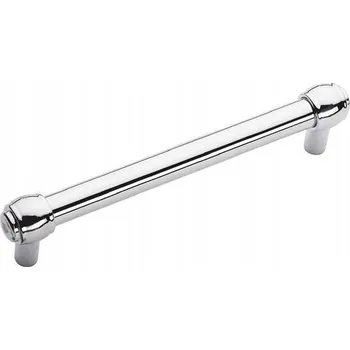 Nábytkové kování Nábytková úchytka reling, stříbrný lesk, 11,7 x 1,8 x 3,3 cm