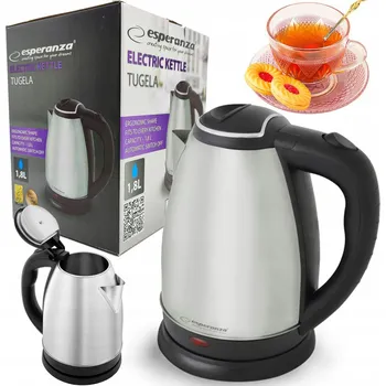 Rychlovarná konvice Elektrická konvice Esperanza Tugela 2200 W 1,8 l stříbrná/šedá