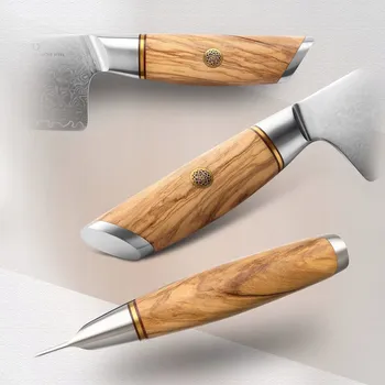 Kuchyňský nůž Nůž šéfkuchaře XINZUO 21,2 cm z damaškové oceli, rukojeť z olejovaného dřeva