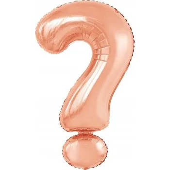 Balónek Fóliový balónek otazník růžové zlato 53x86cm