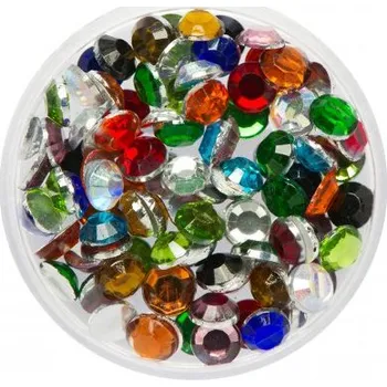 Výtvarná barva Eulenspiegel Třpytivé kamínky k nalepení na obličej 2,5 g - VÍCEBAREVNÉ