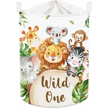 Koš na prádlo CLASTYLE Koš na prádlo pro děti 45L bílý s víkem