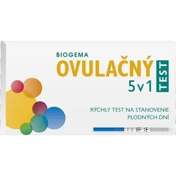 Diagnostický test BIOGEMA Ovulační test 5v1 rychlý test pro stanovení plodných dnů samodiagnostický 5 ks