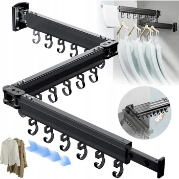 SUŠÁK NA PRÁDLO SKLÁDACÍ NA ZEĎ ROZKLÁDACÍ 132CM