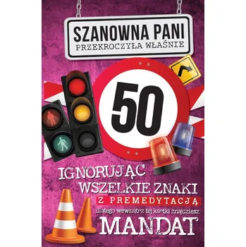 Obraz Přání k 50. narozeninám pro ženu s vtipem JCX14