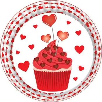 Formička Alvarak košíčky na muffiny Cupcake se srdíčky (50 ks)