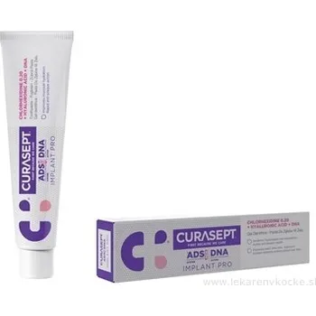 zubní pasta CURASEPT S.p.A. Curasept ADS DNA Implant Pro zubní pasta v gelu 75 ml – 0,20 % CHX + kyselina hyaluronová, ADS systém