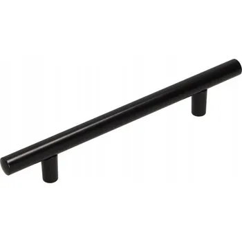 Nábytkové kování Nábytková úchytka reling černá matná 160/220 mm pro skříňky a čela dvířek