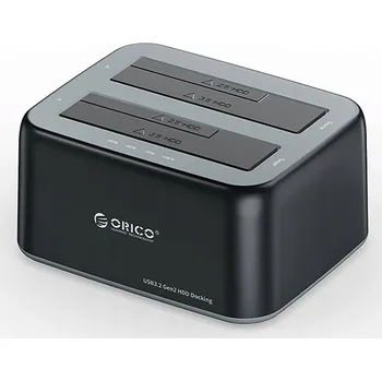 Dokovací stanice Orico pro 2 disky 2,5"/3,5" SATA HDD/SSD Klonování USB 3.2