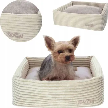 Pelíšek pro psa Pelíšek pro psa pro kočky gauč pohovka pro psa DOTTY - krémový samet - S