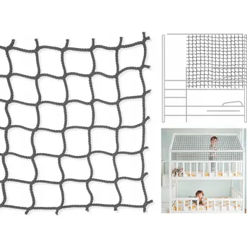 Obraz Šedá ochranná síť pro děti na postýlku, schody, na metry - 150x350 cm