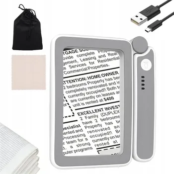 Lupa LUPA zvětšovací x 4 podsvícená x 10 LED pro čtení