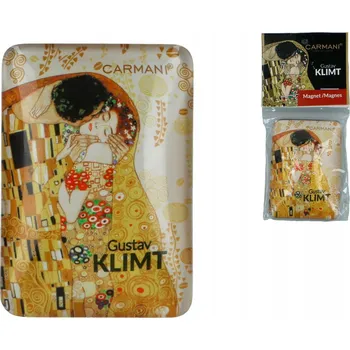 Dekorativní magnet MAGNET NA LEDNIČKU GUSTAV KLIMT POLIBEK MALÍŘSTVÍ SUVENÝR DÁREK