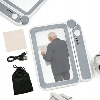 LUPA SKLO PRO ČTENÍ 4X LED PODSVÍCENÉ ZVĚTŠENÍ