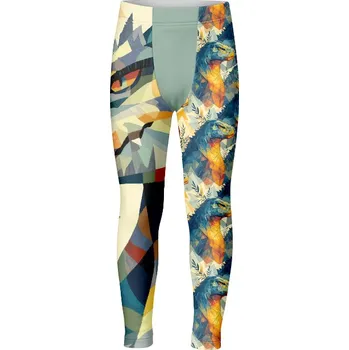 Panel na chlapecké termo legíny 110 geometrická godzilla