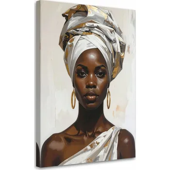 Obraz Obraz do obýváku, ložnice, kanceláře, Žena v bílém turbanu 20x30