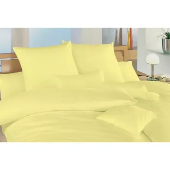Bytový textil Krepové povlečení - UNI žlutá - na zip