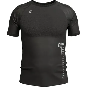 Pánské tričko TARMAK Unisex spodní bezešvé basketbalové tričko s krátkým rukávem NBA 900 pro dospělé L ČERNÁ|ŠEDÁ