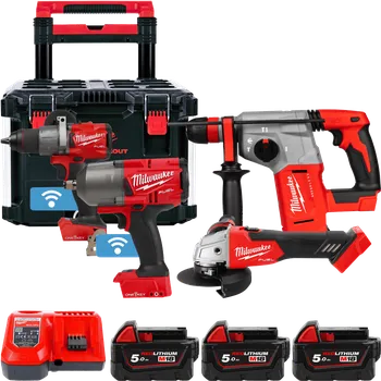 Sada nářadí MILWAUKEE M18PP4A-553P M18 FUEL Sada nářadí, 3x 5,0 Ah 4933478829