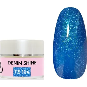 Lak na nehty UV/LED gel barevný - Denim shine třpyt 5g