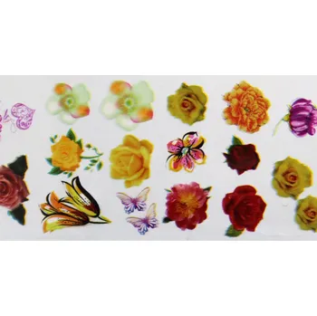 Přípravek na nehty Fólie - Veselé květiny č.8 (4x100cm)