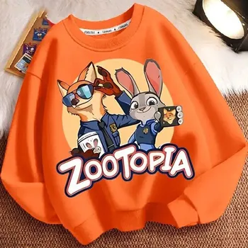 Dívčí mikina Dětská mikina Zootropolis 100-150 cm 110 Oranžová