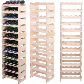 Stojan na víno Stojan na víno modulární regál na lahve 12x4 lahví VELKÝ - MONTÁŽ BEZ NÁŘADÍ
