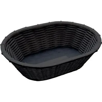 chlebník APS Oválný koš na chléb nebo ovoce 230x170x65 mm, černý | APS, Wicker Look