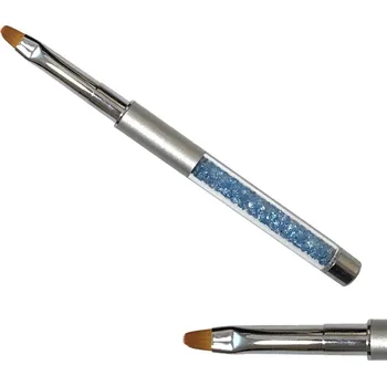 Štětec č.6 - plochý, zakulacený - tyrkys kamínky