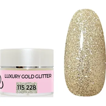 Lak na nehty UV/LED gel barevný - Luxury Gold glitter 5g