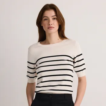 Dámský svetr Reserved - Žerzejový top s vysokým podílem viskózy - vícebarevná - ZT009-MLC - ZT009-MLC-S-2