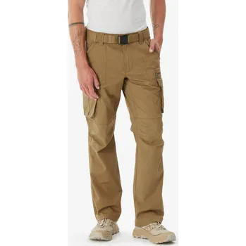 Pánské kalhoty QUECHUA Pánské turistické kapsáčové kalhoty NH 500 Cargo 2XL-3XL / Š45 D34 KAŠTANOVÁ