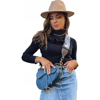 Dámský svetr DStreet dámský svetr modrý vypasovaný univerzální velikost