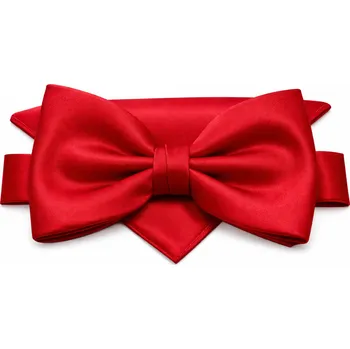 Motýlek Brinkleys Classic s kapesníčkem - červený