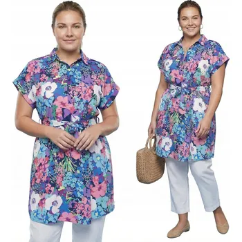 Dámská tunika Tunika barevné květiny plus size velikost 54