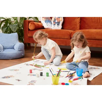 Přebalovací podložka CEBA BABY Ochranná podložka na malování 120x120cm Fluffy Puffy TEDDY