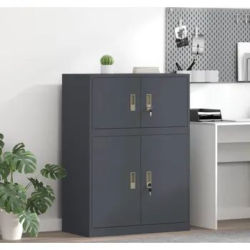 Zásuvkový kontejner vidaXL Úložná skříňka Antracit 80 x 40 x 40 cm Ocel [891672]