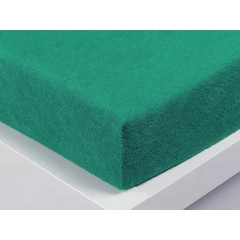 Prostěradlo XPOSE® Froté prostěradlo Exclusive - zelenkavé 180x200 cm, Froté + Prodloužená možnost vrácení zboží do 50 dnů