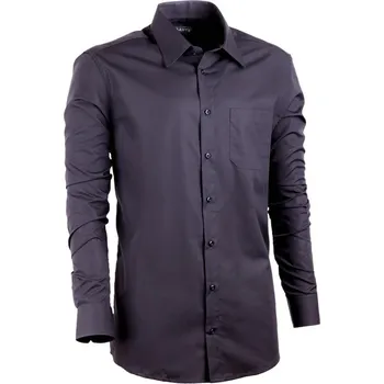 Pánská košile Černá pánská košile vypasovaná Assante 30108, Velikost 41/42 (L)