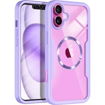 Pouzdro na mobilní telefon Techsuit - ColorVerse 360 MagSafe Series + ochrana displeje - iPhone 16 Plus - fialová