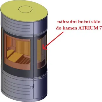 ABX - náhradní boční sklo do kamen ATRIUM 7