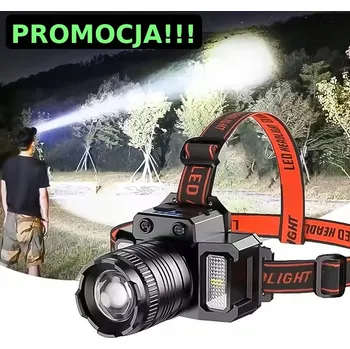 Čelovka Čelovka Čelová svítilna 3 LED akumulátor senzor pohybu powerbanka