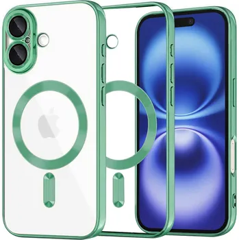Pouzdro na mobilní telefon Techsuit - Luxusní křišťálový MagSafe - iPhone 16 - světle zelený